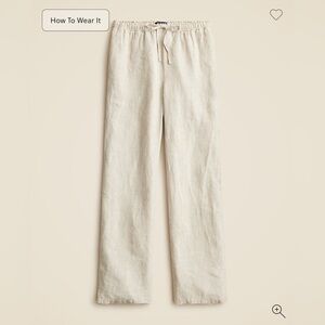 J Crew New Soleil Pant in Linen